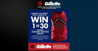 Gillette Signed Toronto Raptors Merchandise Sweepstakes