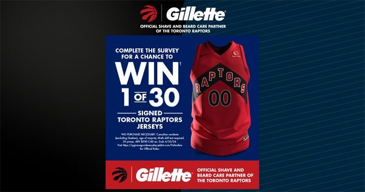 Gillette Signed Toronto Raptors Merchandise Sweepstakes