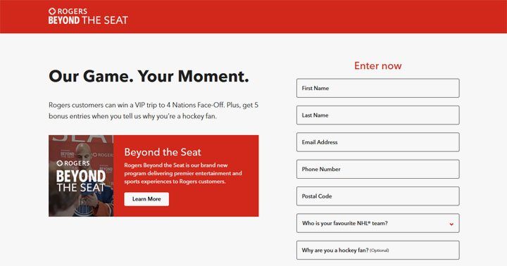 Rogers Beyond the Seat NHL Contest