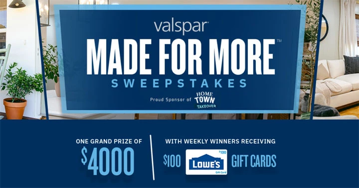 HGTV - Valspar Made for More Sweepstakes