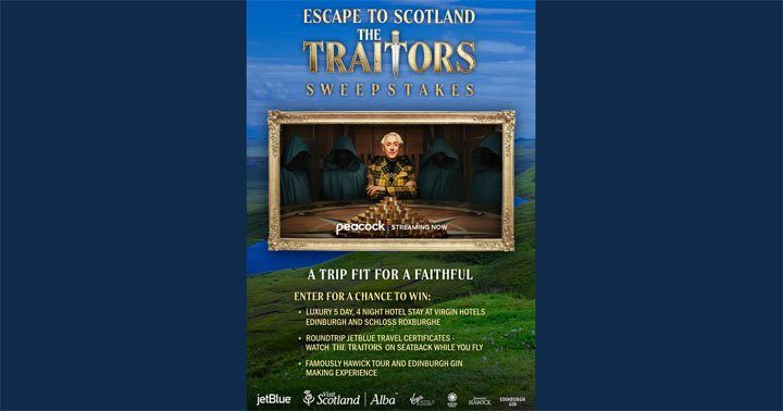 NBC - Escape to Scotland The Traitors Sweepstakes